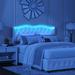Elegant Design Full Size Platform Bed with LED Lights and 4 Drawers
