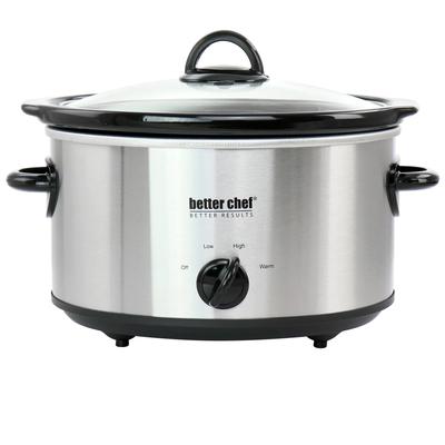 4 Quart Oval Slow Cooker with Removable Stoneware Crock