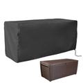 Deck Box Cover Waterproof Heavy Duty Patio Ottoman Cover All Weather Protection Outdoor Large Deck Cover Rectangular for Waterproof Outdoor Storage Box Cover Furniture Cover 48.5x24.5x21.5in