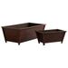 Silk Plant Nearly Natural Rectangle Planters (Set of 2)