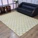 Rugsotic Carpets Hand Woven Flat Weave Kilim Geometric Jute Area Rug Beige Gold 3 x5