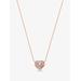Michael Kors Precious Metal-Plated Sterling Silver Pavé Heart Necklace Rose Gold One Size