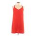 19 Cooper Casual Dress - Shift V Neck Sleeveless: Red Print Dresses - New - Women's Size Large