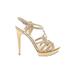Pelle Moda Heels: Gold Shoes - Women's Size 7 1/2