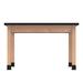 Diversified Woodcrafts PerpetuLab Plain Apron Table Series w/ Various Top & Size Options Wood in Brown | 60 W in | Wayfair P714LBBK36N-WFSD