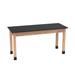Diversified Woodcrafts PerpetuLab Plain Apron Table Series w/ Various Top & Size Options Wood in Brown | 54 W in | Wayfair P7204K30N-WFSD