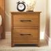 Wade Logan® Aubarta 2 Drawer Nightstand Wood in Brown | 21.8 H x 19.1 W x 15.7 D in | Wayfair 47CE30E53942401A8EA68B6E8F10BB0C