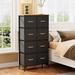 Ebern Designs Dresser for Bedroom Closet Organizers & storage White & Dresser Tall 8 Drawer Wycliffe Wood/Metal in Black | Wayfair