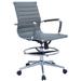 Ivy Bronx Juran Drafting Chair Aluminum/Upholstered in Gray | Wayfair F0B66E24E3664FF5A7EB45A611CDAB6B