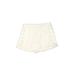 Adidas Athletic Shorts: Ivory Print Activewear - Women's Size X-Large