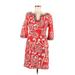Signature by Robbie Bee Casual Dress - Shift: Red Dresses - Women's Size 6