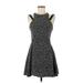 BCBGeneration Casual Dress - A-Line Crew Neck Sleeveless: Black Dresses - Women's Size 6