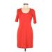 Banana Republic Casual Dress - Sheath Scoop Neck 3/4 sleeves: Red Print Dresses - Women's Size 6