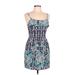 Xhilaration Casual Dress - Mini: Blue Dresses - Women's Size Large