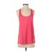 Under Armour Active Tank Top: Pink Color Block Activewear - Women's Size Small