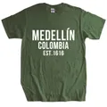 T-shirt da uomo di marca t-shirt in cotone estivo t-shirt con stampa divertente Narcos Medellin Est
