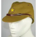 WWII WW2 esercito giapponese IJA ufficiale campo cappello di lana cappello L badge in