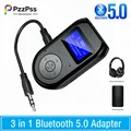 PzzPss Ricevitore trasmettitore Bluetooth 5.0 Adattatore wireless Bluetooth V5.0 3 in 1 con schermo di visualizzazione Adattatore audio a bassa latenza