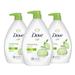 Dove Refreshing Body Wash With Pump Revitalizes And Refreshes Skin Cucumber And Green Tea Effectively Washes Away Bacteria While Nourishing Your Skin 34 Fl Oz (Pack Of 3)