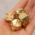 1pcs Solid Brass Bar Games Dice Manual Polishing Six Sided Home Bar Party Supplies 2 Sizes 13mm/