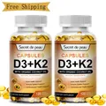 Secret De Peau Organic Vegan Vitamin D3K2 Capsule Help Bone Health Regulate Calcium Metabolism