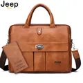 JEEP BULUO Business Travel Handbag office Business Male Bag For A4 Files Man Briefcase Big Size 15