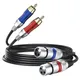 Dual XLR 3-pin Female To Dual Rca Male Audio Cable Dual Xlr To Dual RCA Plug Patch Cord Connector