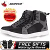SCOYCO Motorrad Stiefel Männer Straße Casual Schuhe Mikrofaser Leder Moto Motocross Reiten Stiefel Motorrad Schuhe Größe 39-46