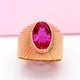 585 purple gold 14K rose gold wide version ruby resizable rings for women unique craftsmanship