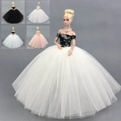 Mode Puppe Kleid Kostüm Elegante Dame Hochzeit Kleid Für Barbie Puppe Kleid Kleidung Für 1/6 BJD