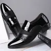Ehemalige Männer Schuh Schwarz Leder Schuhe für Männer Luxus Plus Größe Party Büro Business Casual