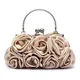 2023 handtasche frauen Tote Tasche Rose Blume Muster Clutch Taschen für Frauen Abend Party Braut