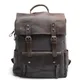 laptop men's backpack waxed canvas Backpack Vintage Canvas Backpack Leather School Bag Neutral