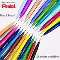 New 24 Colors Pentel Brush Pen Soft Brushes Watercolor Oil Paints Artist Hand Painting Markers Set