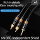 HIFI 3.5 mm to 2rca audio cable 6N OFC HiFi Phone Computer to Amplifier Audio Cable AUX RCA Jack