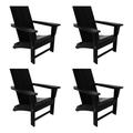 Palms Modern Folding Poly Adirondack Chair (Set of 4)