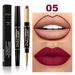 Daqian Lipstick Clearance Matte Lipstick with Lip Liner 2 In 1 Long Lasting Lipstick Long Lasting Nude Velvet Lipstick Pencil Red Lipstick Long Lasting