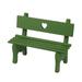 Decorative Mini Wooden Garden Bench Porch Chair Miniature Landscape Ornament for Photo Booth Props Home Decoration (Green)