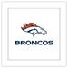 Gallery Pops NFL Denver Broncos - Primary Mark Logotype Wall Art White Framed Version 12 x 12