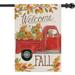 Fall House Flag Fall Truck Pumpkin Welcome Flags Double Sided Vertical Burlap Yard Outdoor Autumn Thanksgiving Decor 28x40 Inch