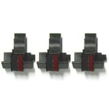 3 Pack - Compatible IR-40T Black/Red Ink Rollers Works for Sharp EL1801P Sharp EL1801PIII Sharp EL2192 Sharp EL2620