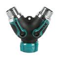 1Pc NPT3/4 2 Way Heavy Duty Garden Hose Splitter Y Shape Valve Water Pipe Connector Adapter