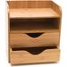 1804 Bamboo Wood 4-Tier Desk And Office Supply Organizer 7 5/8 X 5 1/8 X 8 1/4