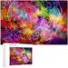 Dreamtimes Wooden Jigsaw Puzzles 1000 Pieces Abstract Geometric with Star Field and Galaxy Educational Intellectual Puzzle Games for Adults Kids 29.5 x 19.7
