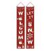 Christmas Decorations | Welcome & Christmas Sign for Front Door/Porch Decor | New Year Christmas Winter Party Supplies