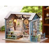 DIY House Kit Delaman DIY Doll House Dollhouse Miniature DIY House Kit 1PC (#3)