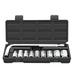 1/2in Tool Set With Sockets Impact Socket Set 8â€‘24mm with Lâ€‘Shape Wrench Portable Auto Car Repairing Tool Kit 10 Pieces