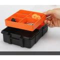 Delaman Components Storage Box Two-layer Plastic Heavy-duty Components Storage Box Case Organizer Small Parts Tool Box for Component