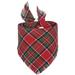 2PCS Christmas Dog Bandanas with Tassels Edges Stylish Plaid Dog Christmas Scarf Bib Plaid Bandanas for Medium Large Dogs Tassel Plaid Dog Triangle Scarf Dog Saliva Scarf Dog Scarf Pet Accessories