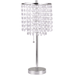 19 H Chrome Crystal Inspired Pull Table Lamp - Dazzling Crystal Design Pull Chain Feature Ideal for Bedrooms Living Rooms or Offices Rose Gold Metal Body